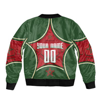 Personalized Morocco Football Atlas Lion Bomber Jacket Moroccan Star National Flag
