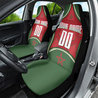 Personalized Morocco Football Atlas Lion Car Seat Cover Moroccan Star National Flag