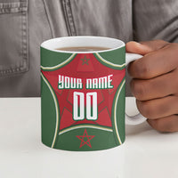 Personalized Morocco Football Atlas Lion Ceramic Mug Moroccan Star National Flag