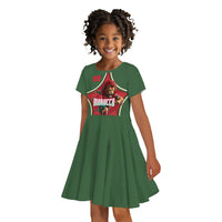 Personalized Morocco Football Atlas Lion Kid Short Sleeve Dress Moroccan Star National Flag