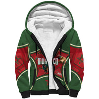 Personalized Morocco Football Atlas Lion Sherpa Hoodie Moroccan Star National Flag