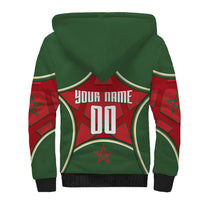 Personalized Morocco Football Atlas Lion Sherpa Hoodie Moroccan Star National Flag
