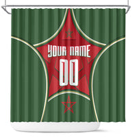 Personalized Morocco Football Atlas Lion Shower Curtain Moroccan Star National Flag