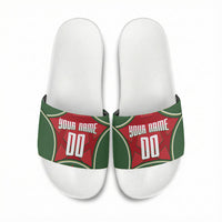 Personalized Morocco Football Atlas Lion Slide Sandals Moroccan Star National Flag