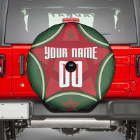 Personalized Morocco Football Atlas Lion Spare Tire Cover Moroccan Star National Flag