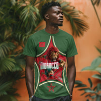Personalized Morocco Football Atlas Lion T shirt Moroccan Star National Flag