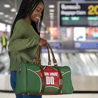 Personalized Morocco Football Atlas Lion Travel Bag Moroccan Star National Flag