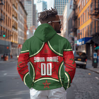Personalized Morocco Football Atlas Lion Zip Hoodie Moroccan Star National Flag