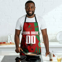 Personalized Morocco Football Apron Atlas Lion Grunge Star Mascot