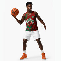 Personalized Morocco Football Basketball Jersey Atlas Lion Grunge Star Mascot