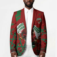 Personalized Morocco Football Blazer Atlas Lion Grunge Star Mascot