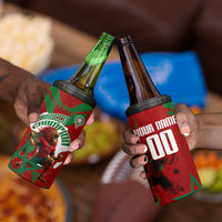 Personalized Morocco Football 4 in 1 Can Cooler Tumbler Atlas Lion Grunge Star Mascot