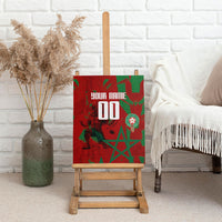 Personalized Morocco Football Canvas Wall Art Atlas Lion Grunge Star Mascot