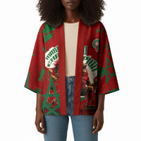 Personalized Morocco Football Kimono Atlas Lion Grunge Star Mascot