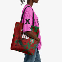 Personalized Morocco Football Tote Bag Atlas Lion Grunge Star Mascot