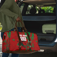Personalized Morocco Football Travel Bag Atlas Lion Grunge Star Mascot
