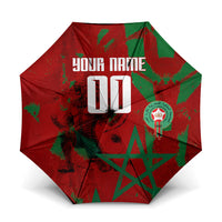 Personalized Morocco Football Umbrella Atlas Lion Grunge Star Mascot