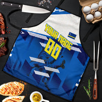 Personalized Curacao Football Apron Marlin Mascot Blue National Flag Accents