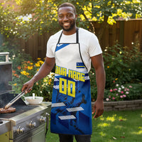Personalized Curacao Football Apron Marlin Mascot Blue National Flag Accents
