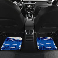Personalized Curacao Football Car Mats Marlin Mascot Blue National Flag Accents