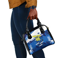 Personalized Curacao Football Shoulder Handbag Marlin Mascot Blue National Flag Accents