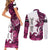 Pink Camo Customize Name Deer Hunting Couples Matching Short Sleeve Bodycon Dress and Long Sleeve Button Shirt Tribal Buck Silhouette - Wonder Print Shop