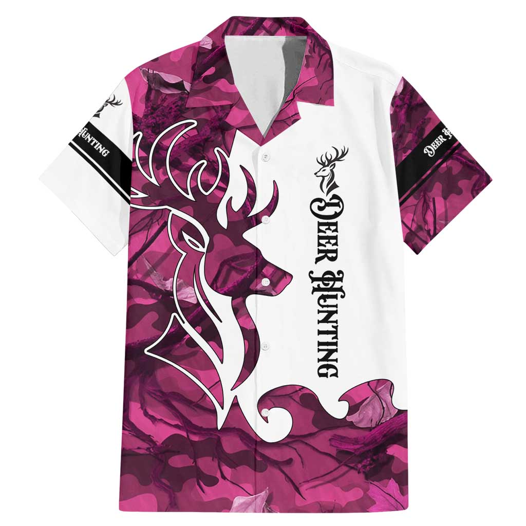 Pink Camo Customize Name Deer Hunting Family Matching Mermaid Dress and Hawaiian Shirt Tribal Buck Silhouette - Wonder Print Shop