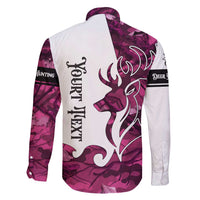 Pink Camo Customize Name Deer Hunting Family Matching Mermaid Dress and Hawaiian Shirt Tribal Buck Silhouette - Wonder Print Shop