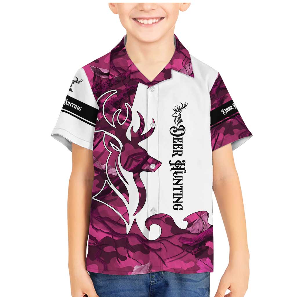 Pink Camo Customize Name Deer Hunting Family Matching Mermaid Dress and Hawaiian Shirt Tribal Buck Silhouette - Wonder Print Shop