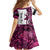 Pink Camo Customize Name Deer Hunting Family Matching Off The Shoulder Long Sleeve Dress and Hawaiian Shirt Tribal Buck Silhouette - Wonder Print Shop