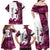 Pink Camo Customize Name Deer Hunting Family Matching Off Shoulder Maxi Dress and Hawaiian Shirt Tribal Buck Silhouette - Wonder Print Shop