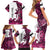 Pink Camo Customize Name Deer Hunting Family Matching Short Sleeve Bodycon Dress and Hawaiian Shirt Tribal Buck Silhouette - Wonder Print Shop