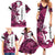 Pink Camo Customize Name Deer Hunting Family Matching Summer Maxi Dress and Hawaiian Shirt Tribal Buck Silhouette - Wonder Print Shop
