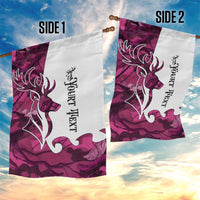 Pink Camo Customize Name Deer Hunting Garden Flag Tribal Buck Silhouette - Wonder Print Shop