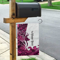 Pink Camo Customize Name Deer Hunting Garden Flag Tribal Buck Silhouette - Wonder Print Shop