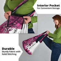 Pink Camo Customize Name Deer Hunting Grocery Bag Tribal Buck Silhouette - Wonder Print Shop