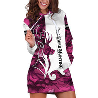 Pink Camo Customize Name Deer Hunting Hoodie Dress Tribal Buck Silhouette - Wonder Print Shop
