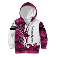 Pink Camo Customize Name Deer Hunting Kid Hoodie Tribal Buck Silhouette - Wonder Print Shop