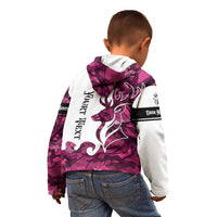 Pink Camo Customize Name Deer Hunting Kid Hoodie Tribal Buck Silhouette - Wonder Print Shop
