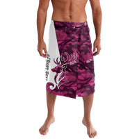 Pink Camo Customize Name Deer Hunting Lavalava Tribal Buck Silhouette - Wonder Print Shop