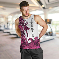 Pink Camo Customize Name Deer Hunting Men Tank Top Tribal Buck Silhouette - Wonder Print Shop