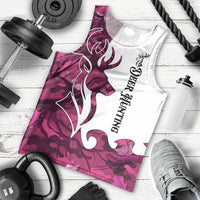 Pink Camo Customize Name Deer Hunting Men Tank Top Tribal Buck Silhouette - Wonder Print Shop