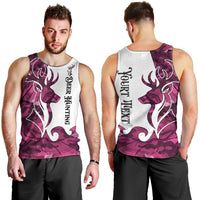 Pink Camo Customize Name Deer Hunting Men Tank Top Tribal Buck Silhouette - Wonder Print Shop