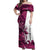 Pink Camo Customize Name Deer Hunting Off Shoulder Maxi Dress Tribal Buck Silhouette - Wonder Print Shop