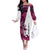 Pink Camo Customize Name Deer Hunting Off The Shoulder Long Sleeve Dress Tribal Buck Silhouette - Wonder Print Shop