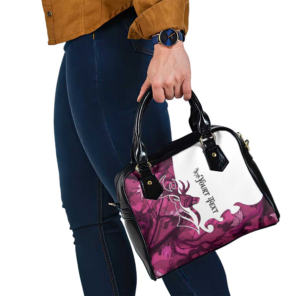 Pink Camo Customize Name Deer Hunting Shoulder Handbag Tribal Buck Silhouette - Wonder Print Shop