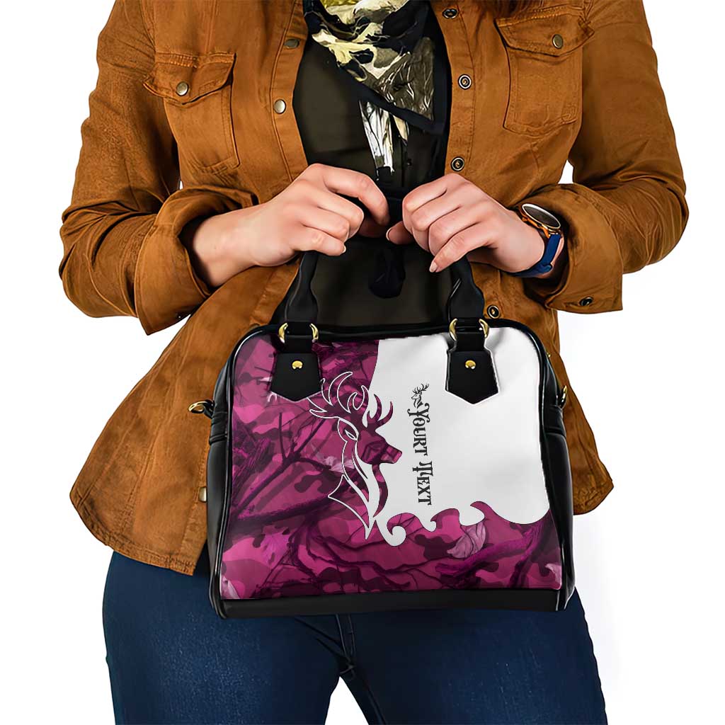 Pink Camo Customize Name Deer Hunting Shoulder Handbag Tribal Buck Silhouette - Wonder Print Shop