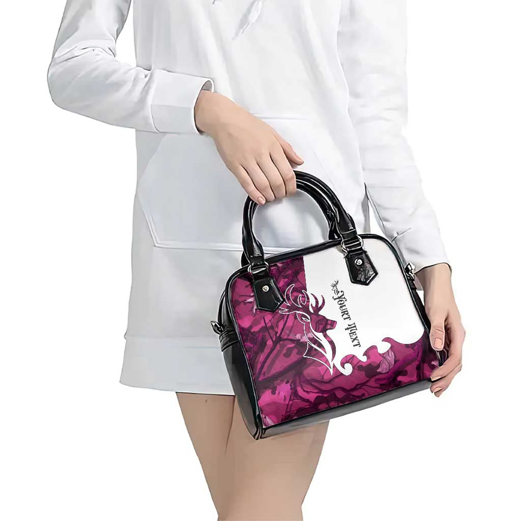 Pink Camo Customize Name Deer Hunting Shoulder Handbag Tribal Buck Silhouette - Wonder Print Shop