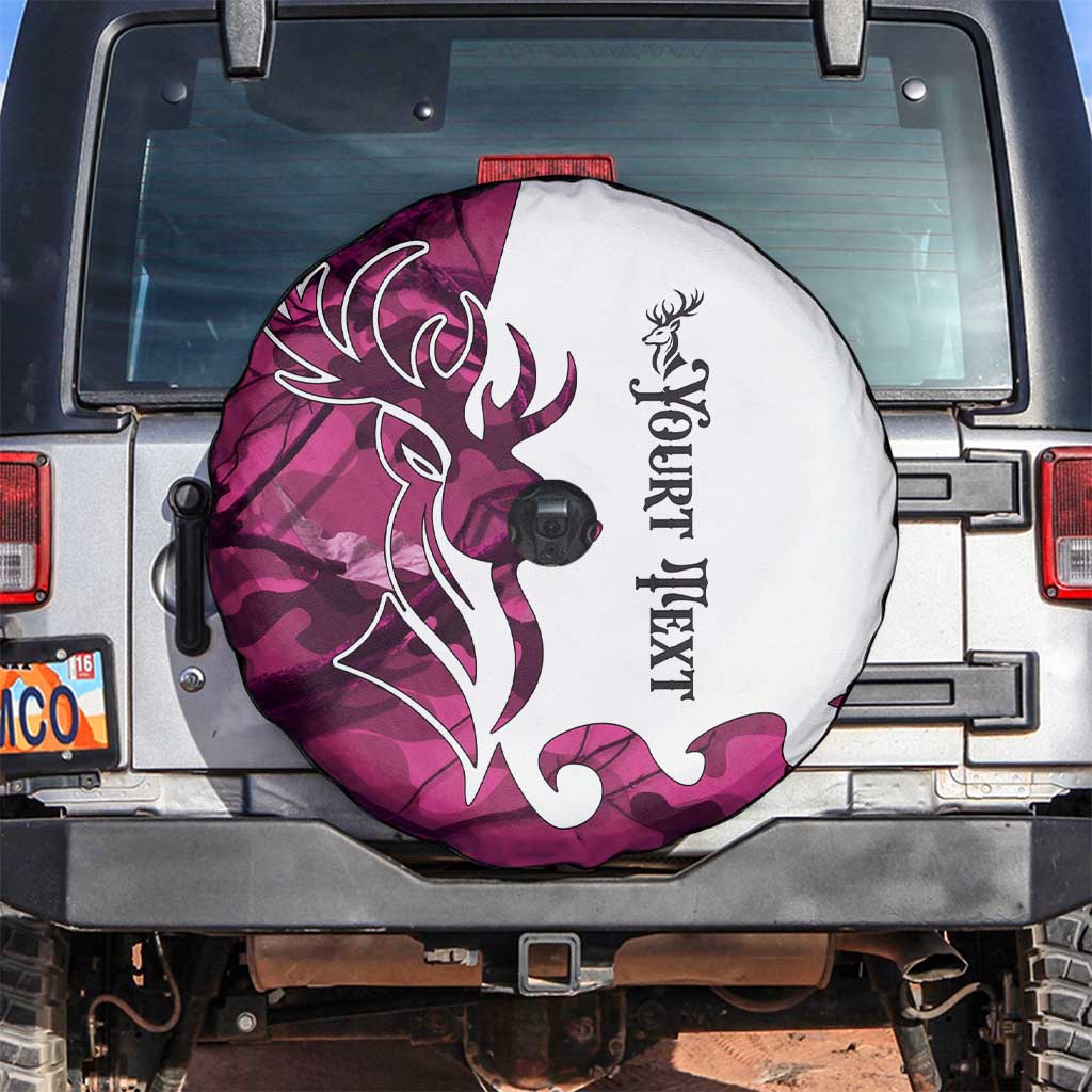 Pink Camo Customize Name Deer Hunting Spare Tire Cover Tribal Buck Silhouette - Wonder Print Shop