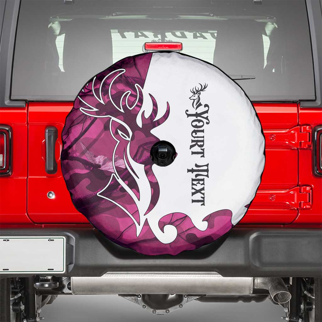 Pink Camo Customize Name Deer Hunting Spare Tire Cover Tribal Buck Silhouette - Wonder Print Shop